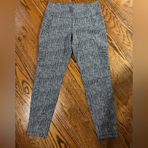 Athleta Delancey Textured Moto Leggings in Black and White